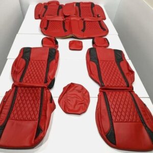 Dodge Charger Red Leather Covers