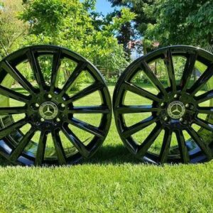 original AMG rims from a Mercedes C-Class